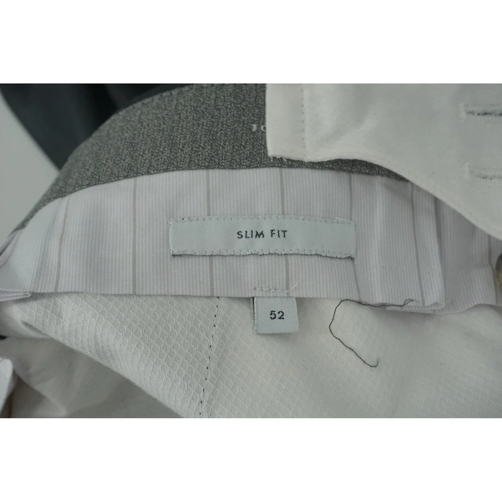PT Torino Dress Pants Gray Super 160s Wool Slim Fit Cuffed Men's 52 36x29